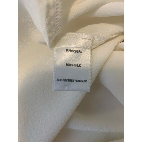 Pendleton cream silk long sleeves button shirt blouse size 14 - Picture 4 of 15